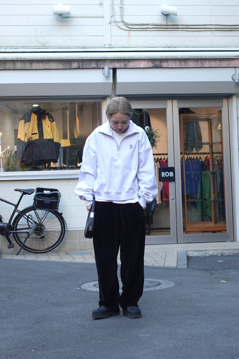 ベロアラインルーズパンツ